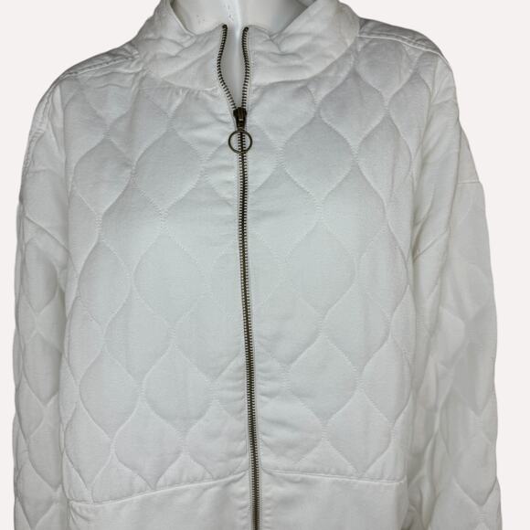 Anybody Quilted Sueded Twill Jacket Natural Womens 1X NWOT - Picture 7 of 16